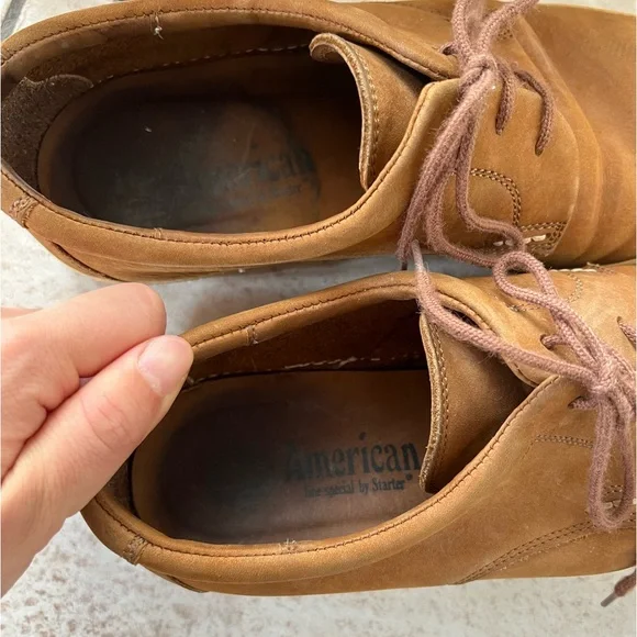 Vintage 1980s Italian leather shoes size EU40 brown suede American by starter - Picture 4 of 5